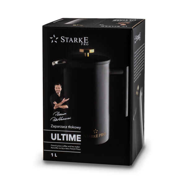 French press / Zaparzacz do kawy tłokowy ze stali nierdzewnej STARKE PRO ULTIME 1 l