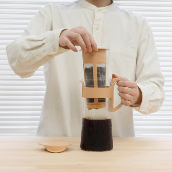 HARIO Mizudashi Coffee Pot mini 0,6 l kremowy - zaparzacz do kawy na zimno