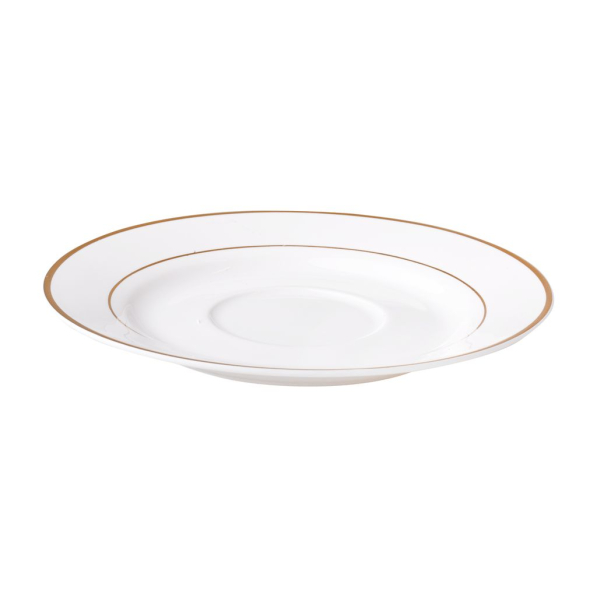 AMBITION Aura Gold 15,5 cm - talerzyk / spodek porcelanowy