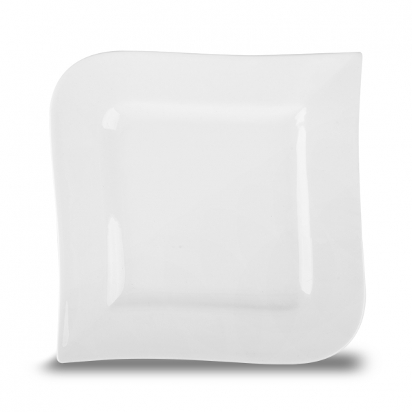 AMBITION Fala 17 x 17 cm biały - talerz deserowy porcelanowy