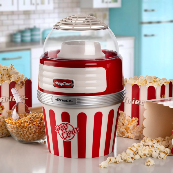 ARIETE Party Time Popcorn Maker XL 1100 W czerwone - urządzenie do popcornu