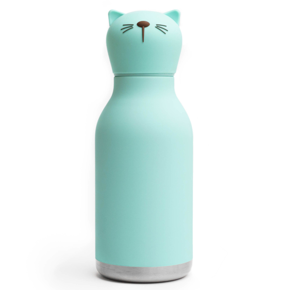 ASOBU Bestie Bottle Cat 0,46 l - butelka termiczna dla dzieci ze słomką 