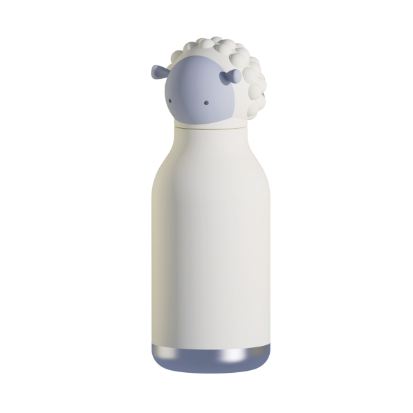 ASOBU Bestie Bottle Sheep 0,46 l - butelka termiczna dla dzieci ze słomką 