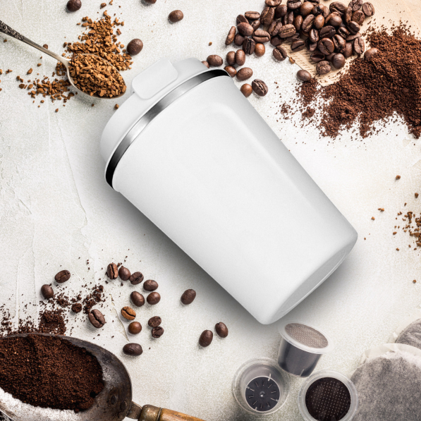 ASOBU Cafe Compact 384 ml - kubek termiczny na kawę ze stali nierdzewnej