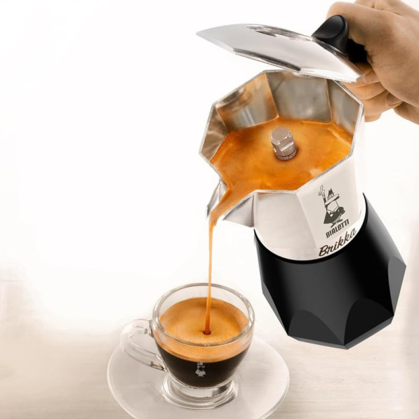 BIALETTI New Brikka na 2 filiżanki espresso (2 tz) - kawiarka aluminiowa ciśnieniowa
