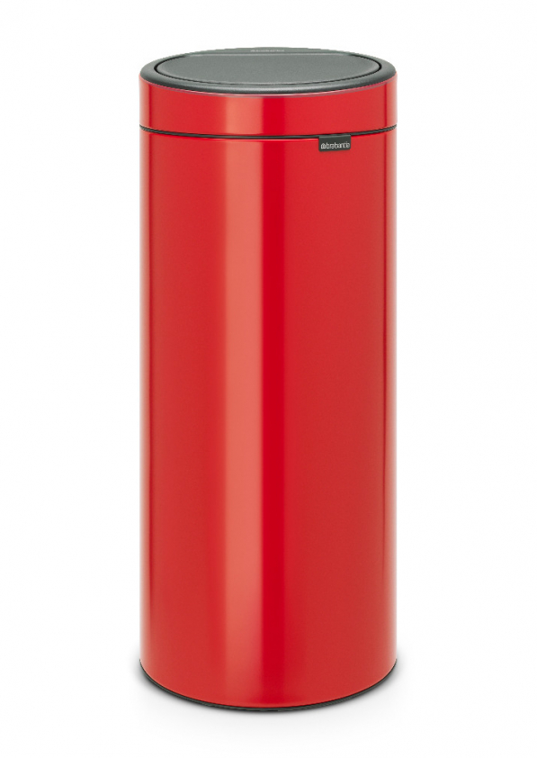 BRABANTIA Touch Bin New czerwony 30 l (115189) - kosz na śmieci ze stali nierdzewnej