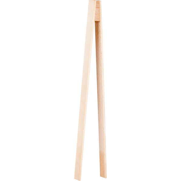 BROWIN Wooden 17 cm beżowe - szczypce kuchenne uniwersalne drewniane