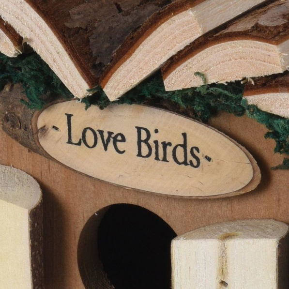 Budka dla ptaków drewniana LOVE BIRDS