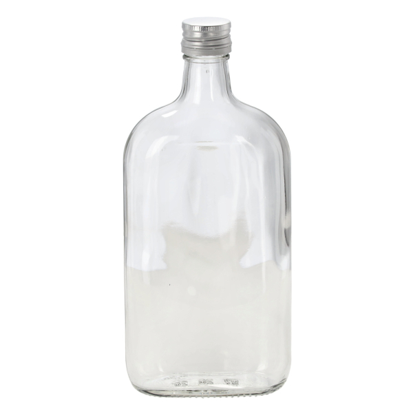 Butelki na nalewkę i sok płaska szklane z nakrętkami 0,5 l 5 szt.