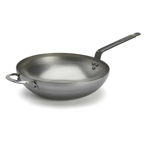 DE BUYER Mineral B 32 cm - patelnia / wok ze stali węglowej