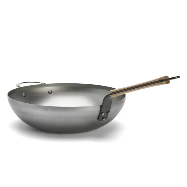 DE BUYER Mineral B Bois 32 cm - patelnia / wok ze stali węglowej