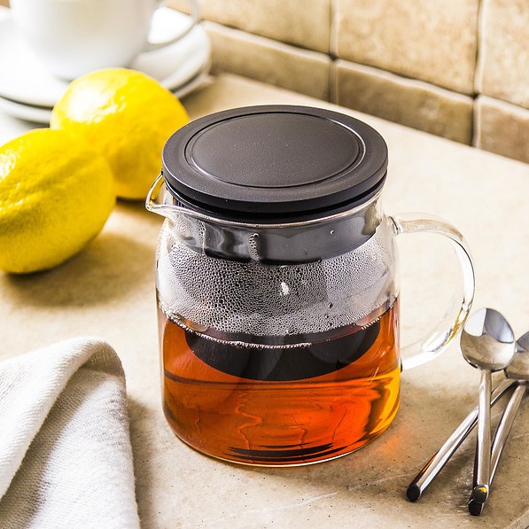 TEEKANNE Glas mit Sieb KAFFEEKANNE Teekessel Teebereiter