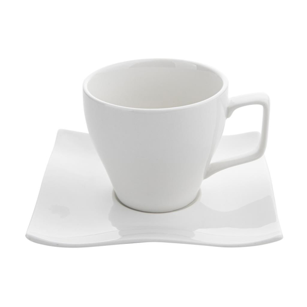 Filiżanki do kawy i herbaty porcelanowe ze spodkami FLORINA MORRIS 220 ml 6 szt.