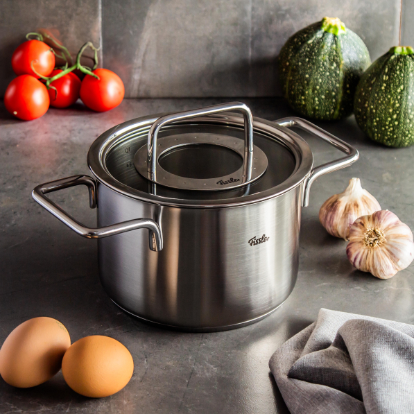 FISSLER Pure Collection 1,9 l - garnek ze stali nierdzewnej ze szklaną pokrywką