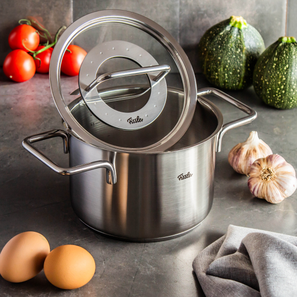 FISSLER Pure Collection 1,9 l - garnek ze stali nierdzewnej ze szklaną pokrywką