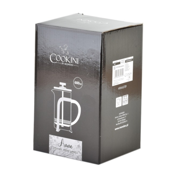 French press / Zaparzacz do kawy tłokowy szklany COOKINI ANNE 0,6 l
