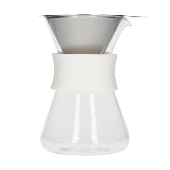 HARIO Glass Coffee Maker 0,4 l - dripper do kawy ze stali nierdzewnej z dzbankiem