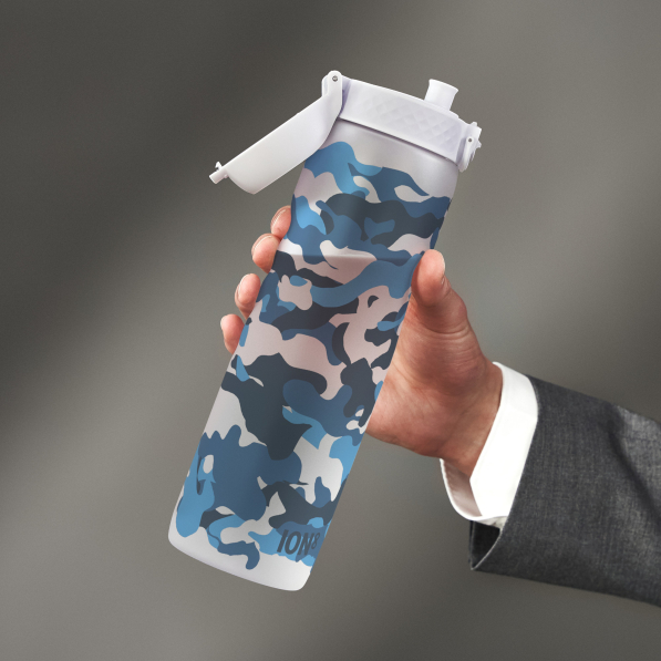 ION8 Recyclon Camouflage Motivator 1 l - bidon / butelka motywacyjna na wodę z godzinami