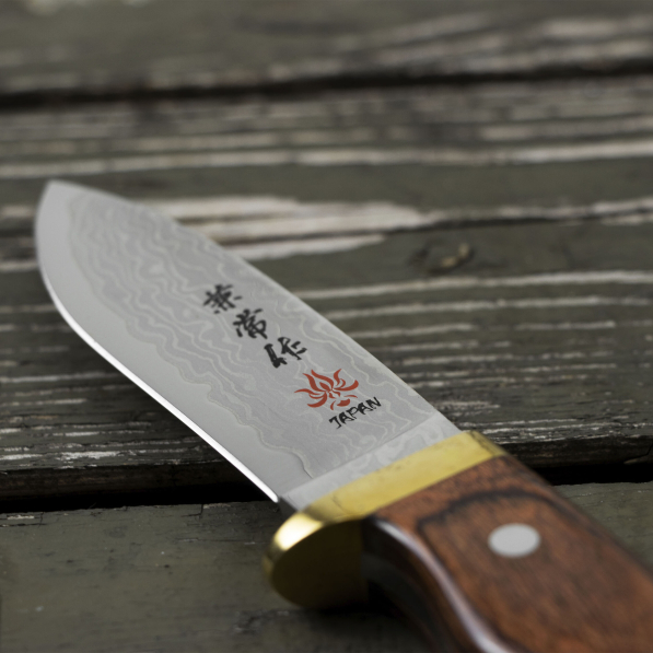 KANETSUNE SEKI Subaru Drop Point 10 cm - japoński nóż survivalowy ze stali nierdzewnej w etui / pochwie