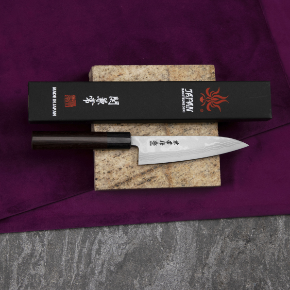 KANETSUNE SEKI Zen-Bokashi 13,5 cm - nóż japoński uniwersalny ze stali węglowej