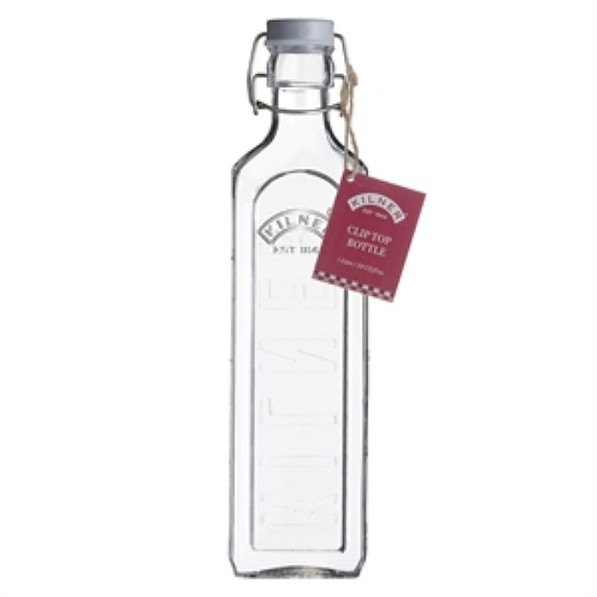 KILNER New Clip Top Bottle 1 l - butelka szklana z korkiem