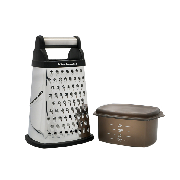 KITCHENAID Box Grater - tarka wielofunkcyjna ze stali nierdzewnej z pojemnikiem