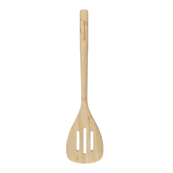 KITCHENAID Classic Bamboo 32,5 cm - łopatka kuchenna drewniana perforowana