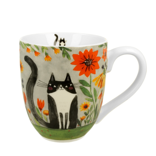 Kubek duży porcelanowy DUO ANIMALS KOCI ŚWIAT ŁĄKA 1000 ml