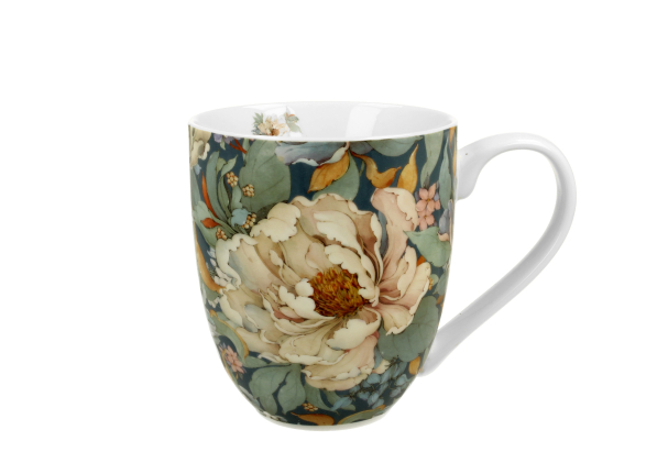 Kubek duży porcelanowy DUO THE SECRET GARDEN PEONY BLUE 1000 ml