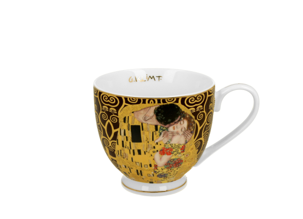 Kubek na stopce porcelanowy DUO ART GALLERY THE KISS BY GUSTAV KLIMT 530 ml