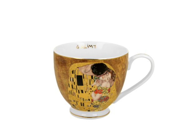 Kubek na stopce porcelanowy DUO ART GALLERY THE KISS BY GUSTAV KLIMT 530 ml