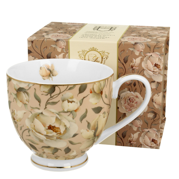 Kubek na stopce porcelanowy DUO THE SECRET GARDEN ENGLISH ROSES 530 ml