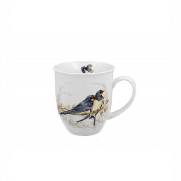 Kubek porcelanowy DUO ANIMALS PTASI ŚWIAT JASKÓŁKI 400 ml