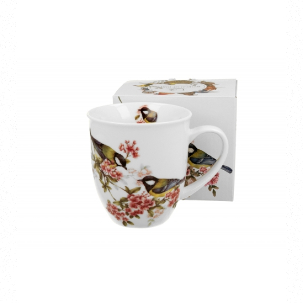 Kubek porcelanowy DUO ANIMALS PTASI ŚWIAT SIKORKI 400 ml