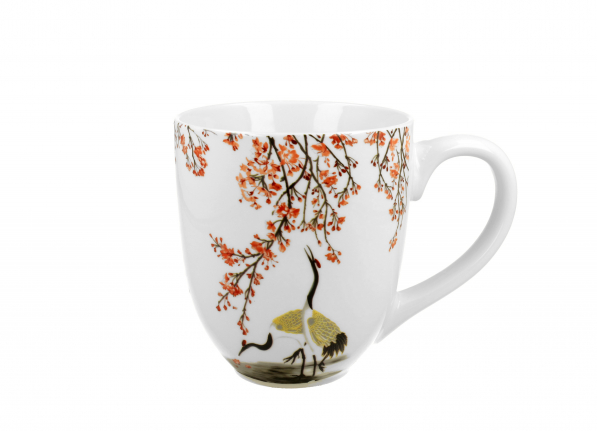 Kubek porcelanowy DUO ART GALLERY SAKURA I ŻURAWIE 1000 ml