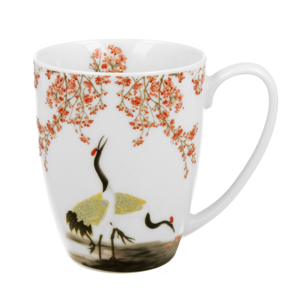 Kubek porcelanowy DUO ART GALLERY SAKURA I ŻURAWIE 380 ml