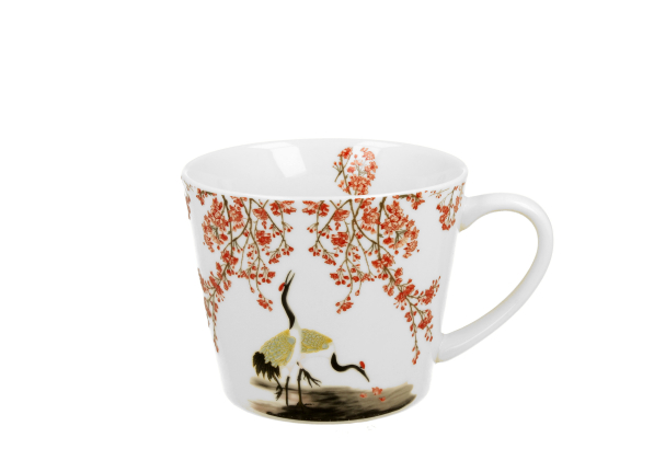 Kubek porcelanowy DUO ART GALLERY SAKURA I ŻURAWIE 610 ml