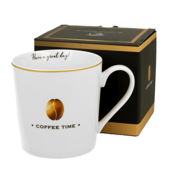 Kubek porcelanowy DUO COFEE TIME 380 ml