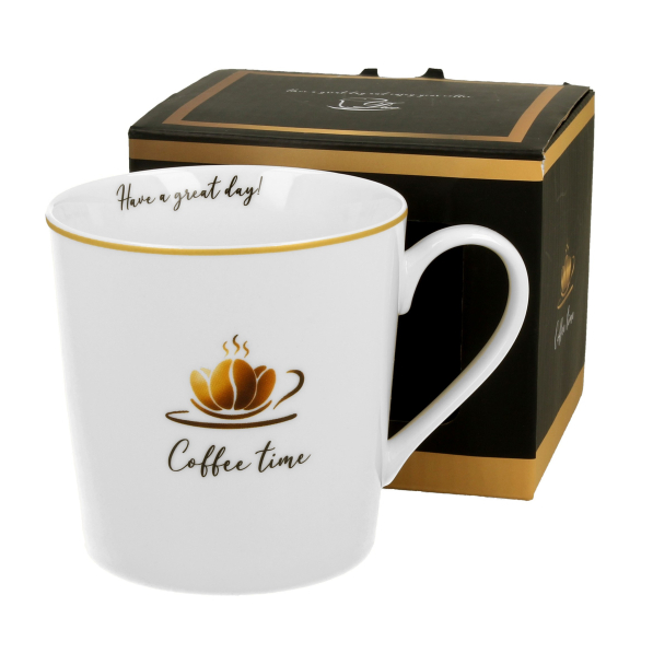 Kubek porcelanowy DUO COFEE TIME 380 ml