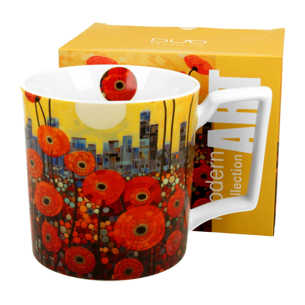 Kubek porcelanowy DUO MODERN POPPIES 750 ml