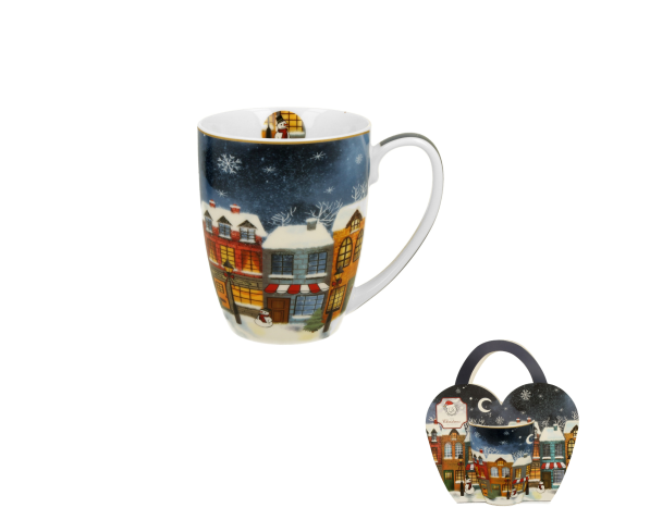 Kubek świąteczny porcelanowy DUO CHRISTMAS CITY 350 ml