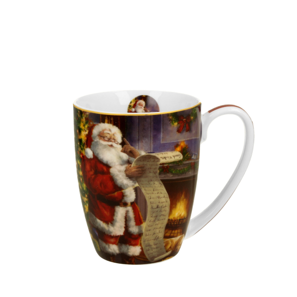 Kubek świąteczny porcelanowy DUO SANTA LETTER 350 ml