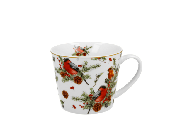 Kubek świąteczny porcelanowy na prezent DUO CHRISTMAS BIRDS 600 ml