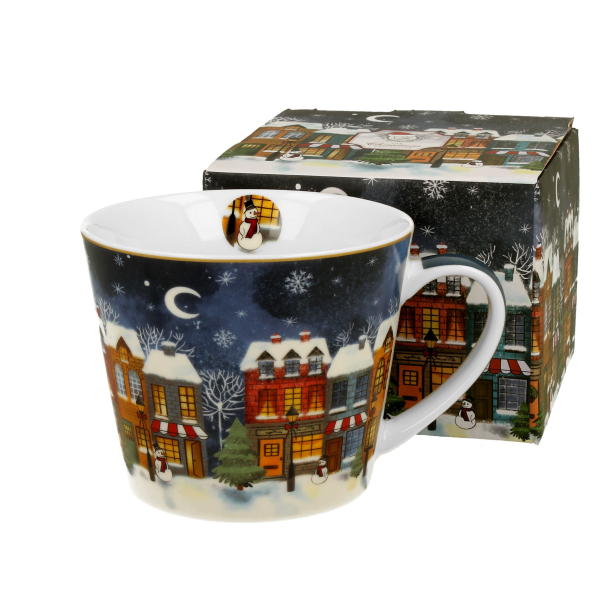 Kubek świąteczny porcelanowy na prezent DUO CHRISTMAS CITY 600 ml