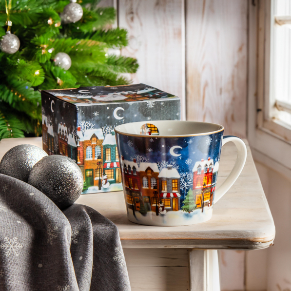 Kubek świąteczny porcelanowy na prezent DUO CHRISTMAS CITY 600 ml