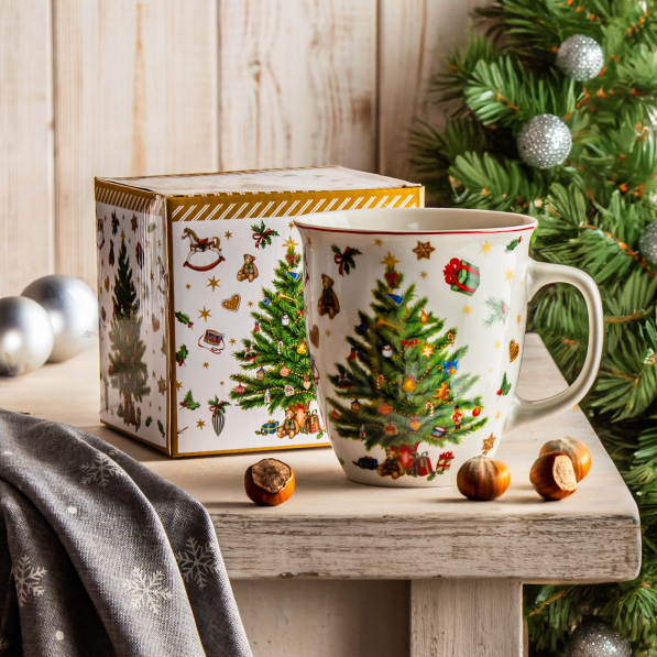 Kubek świąteczny porcelanowy na prezent DUO CHRISTMAS TREE 650 ml