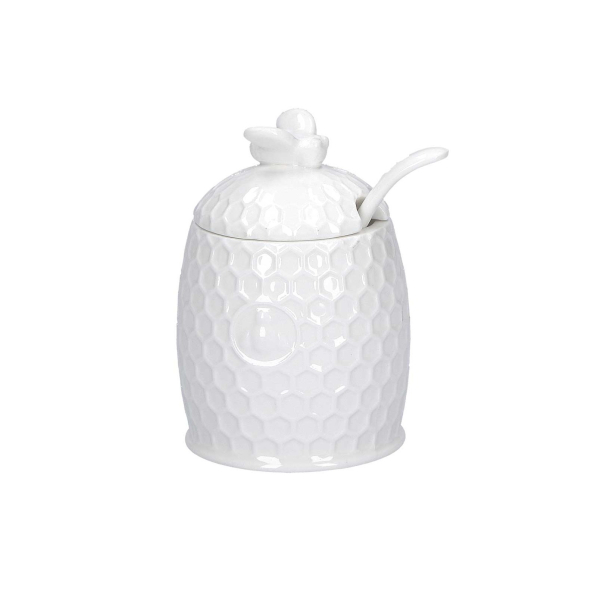 LA PORCELLANA BIANCA Aperegina 200 ml - cukiernica z łyżeczką porcelanowa