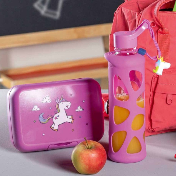 Lunch box / Śniadaniówka z jednorożcem dla dzieci plastikowa LEONARDO BAMBINI