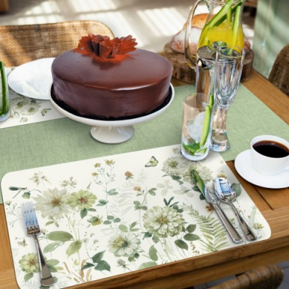 Mata stołowa / Podkładka na stół plastikowa dwustronna CALA HOME GREEN FIELDS 43 x 28,5 cm
