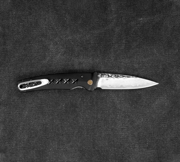 MCUSTA Fusion Damascus 8 cm - japoński nóż survivalowy składany ze stali damasceńskiej